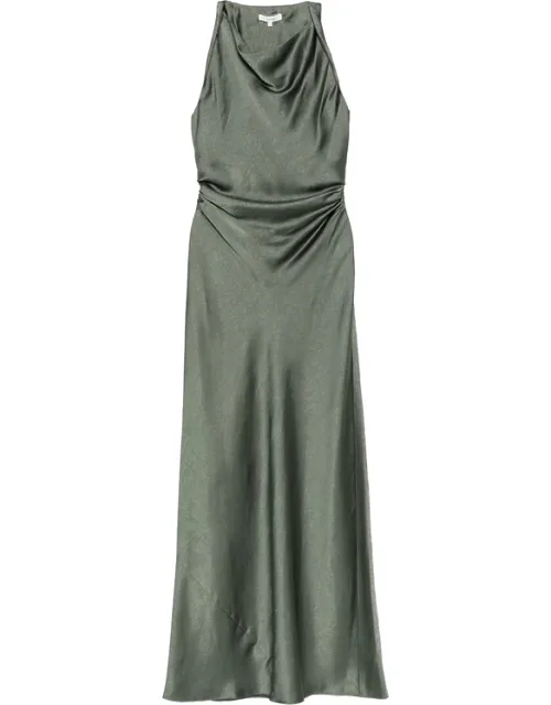 Cowl-neck Ruched Maxi Dress