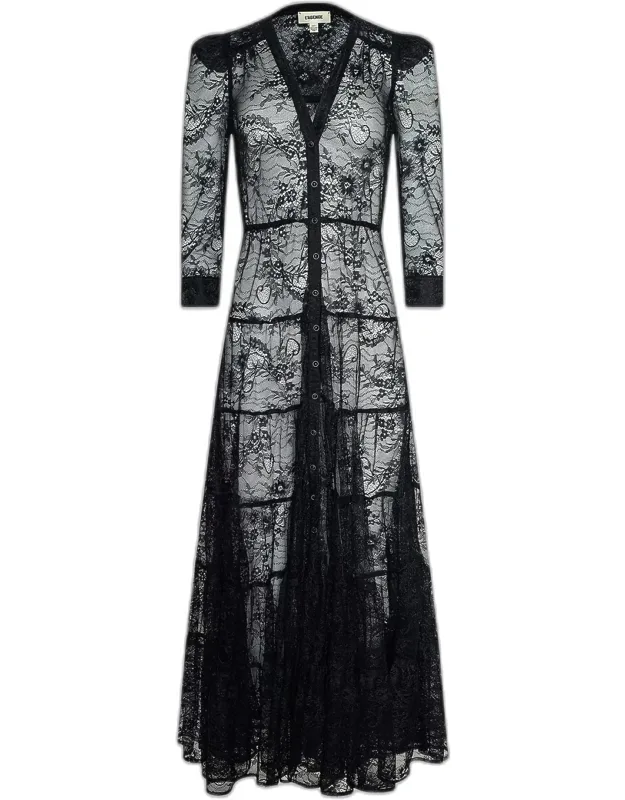 Seraphina Lace Tiered Maxi Dress