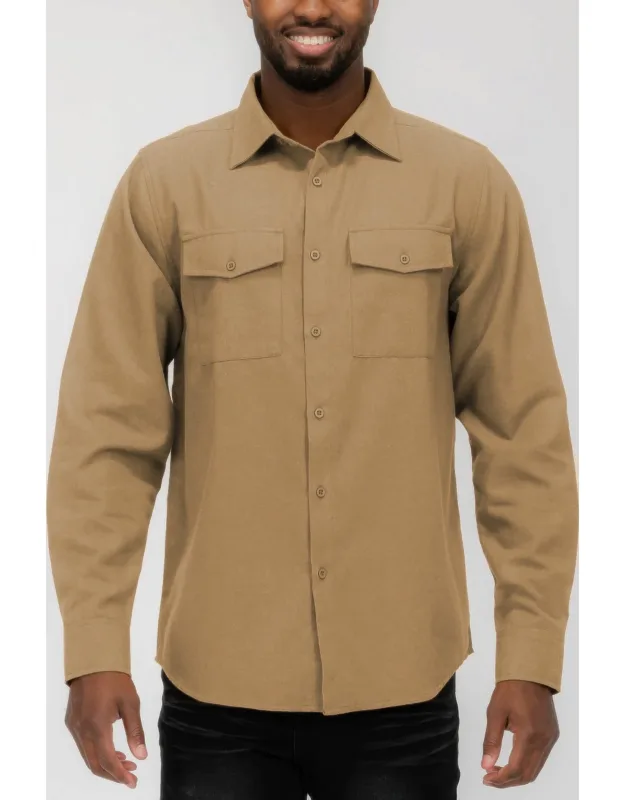 _flannel Shirt - Soft And Breathable Fabric, Regular Fit For Comfort_