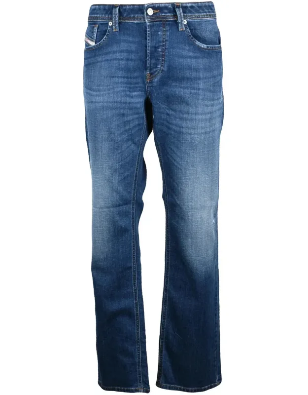 Cotton-blend Straight-leg Jeans