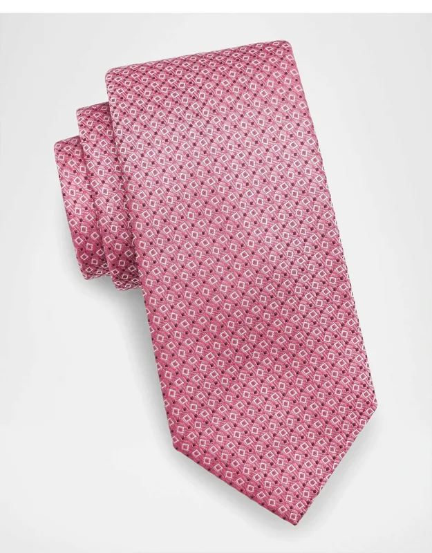 Geometric Woven Silk Tie
