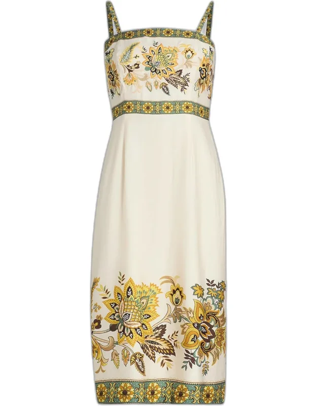 Floral Cotton Midi Dress