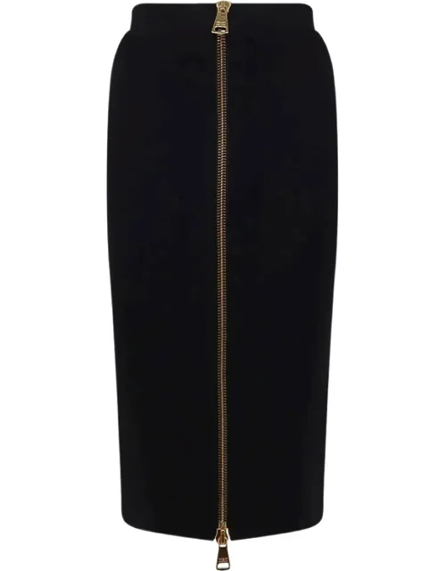 Midi Two-way-zip Skirt