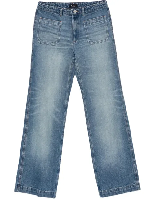 Patch-pocket Wide-leg Jeans