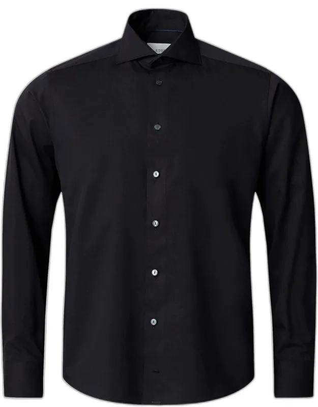 Contemporary-fit Solid Cotton-silk Shirt