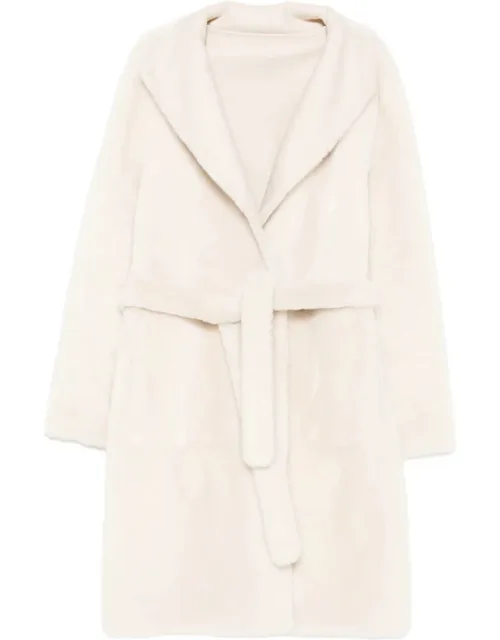 Belted Shearling Coat