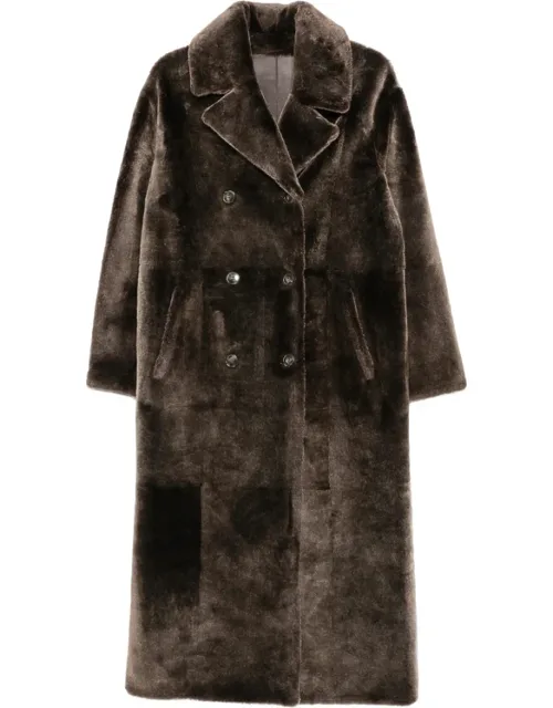 Double-breasted Shearling Coat