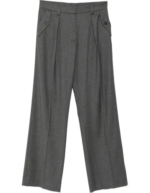 Pleated Wide-leg Trousers