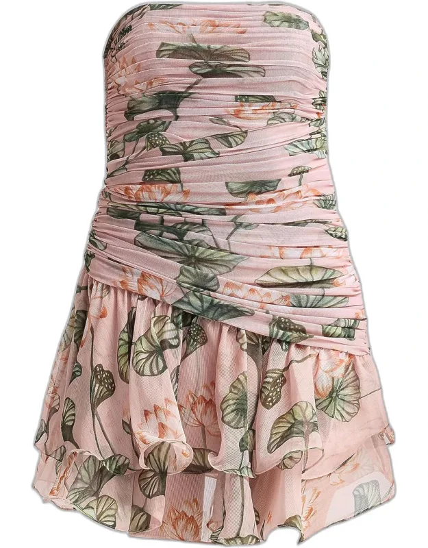 Lotus Ruched Mini Dress