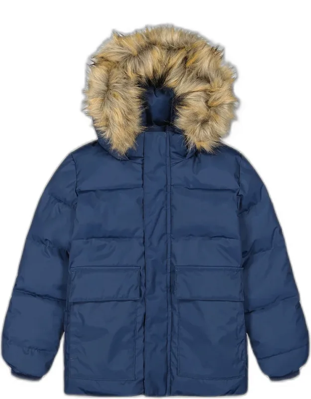 Winter Jacket With Faux-fur Hood