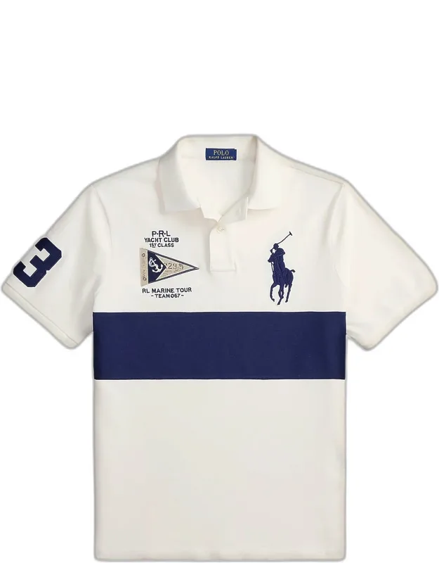 Custom Slim-fit Big Pony Mesh Polo Shirt