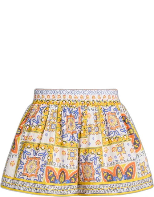Paisley Cotton Shorts