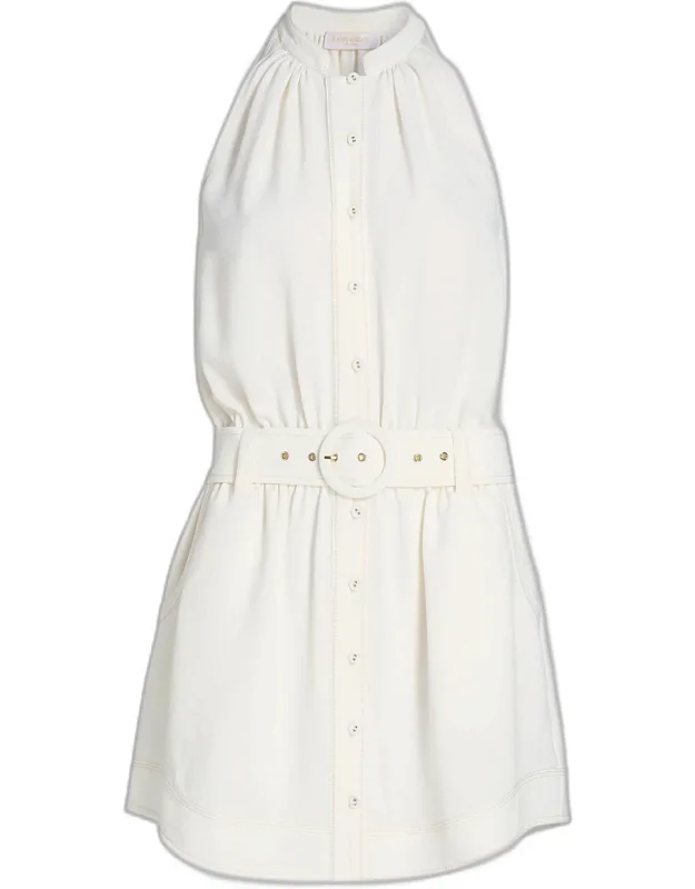 Belted A-line Minidress