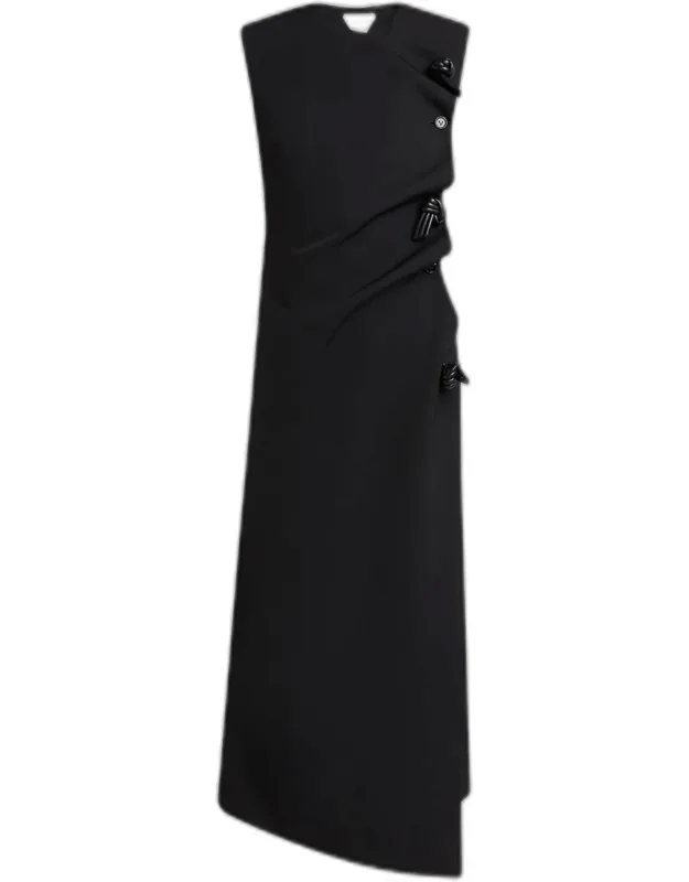 Asymmetric Neck Shift Maxi Dress