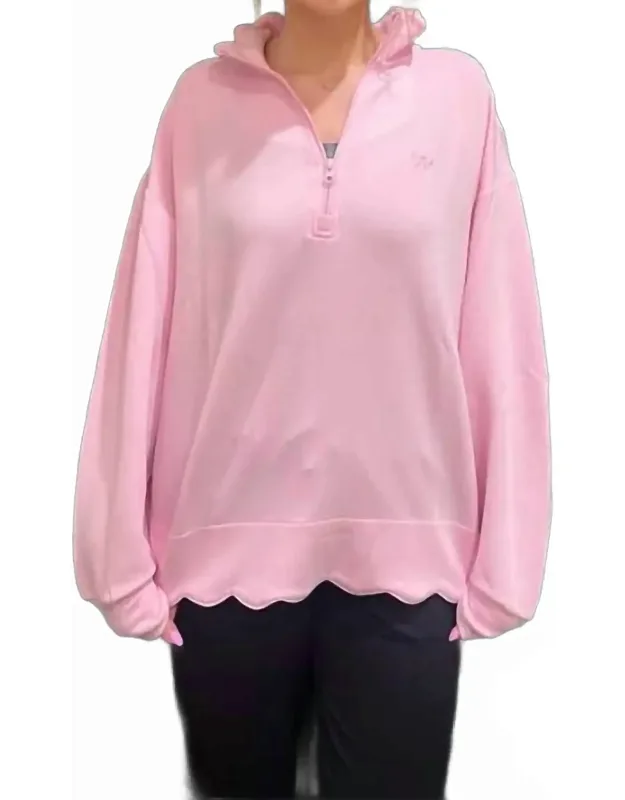 Scalloped Edge Pullover Top