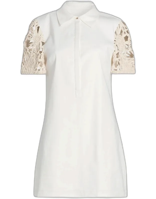 Linen-blend Mini Shirtdress