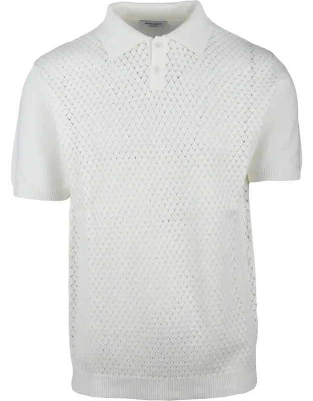 Diamond Knit Polo Shirt
