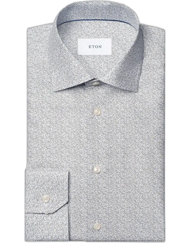 Floral Contemporary-fit Twill Shirt