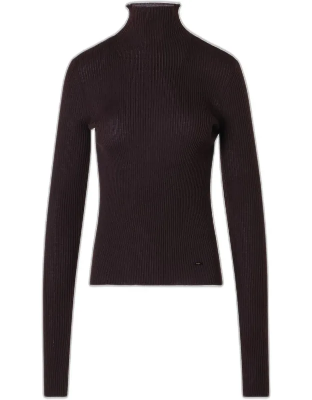 Ribbed Turtleneck Sweater