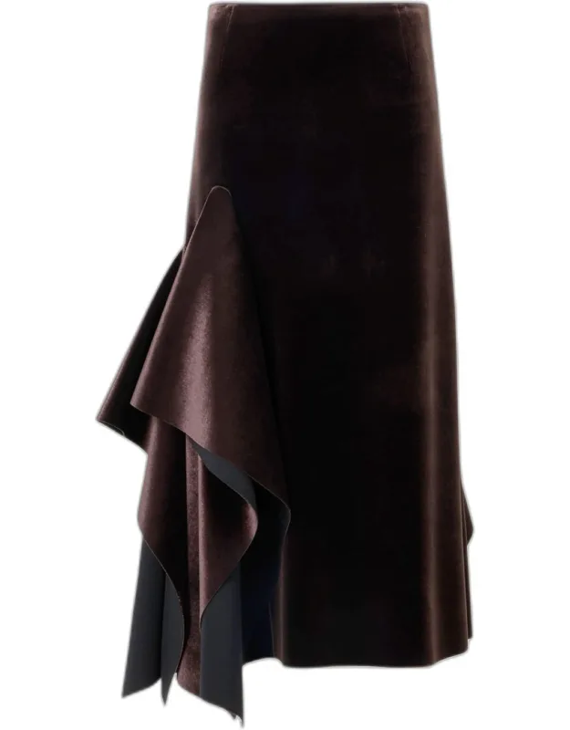 Asymmetric Midi Skirt