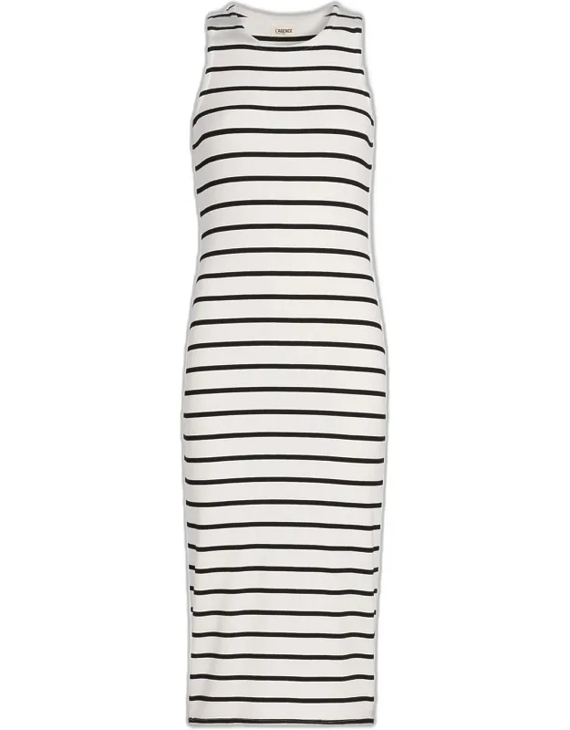 Striped Racerback Midi Dress