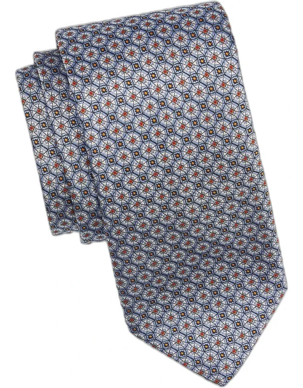 Geometric Woven Silk Tie