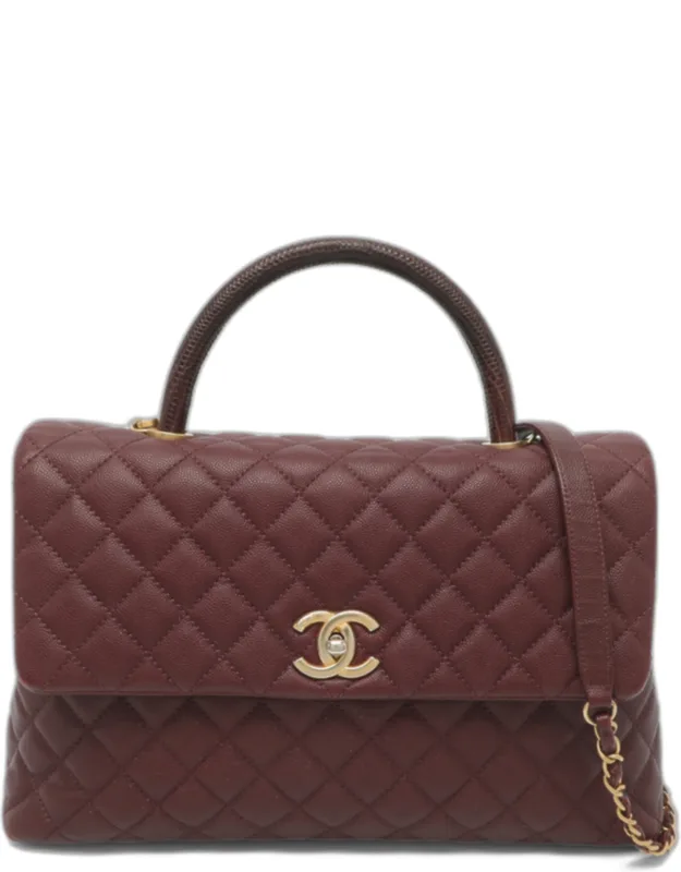 Coco Handle Medium Caviar Quilted Leather Top Handle Bag