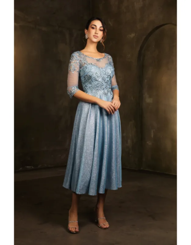A-line Round Neck Dress