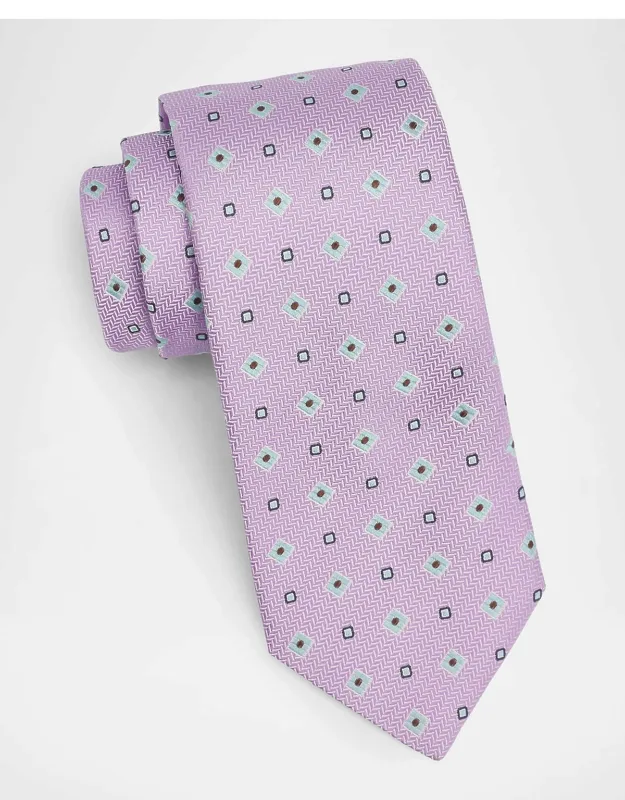 Medallion Woven Silk Tie