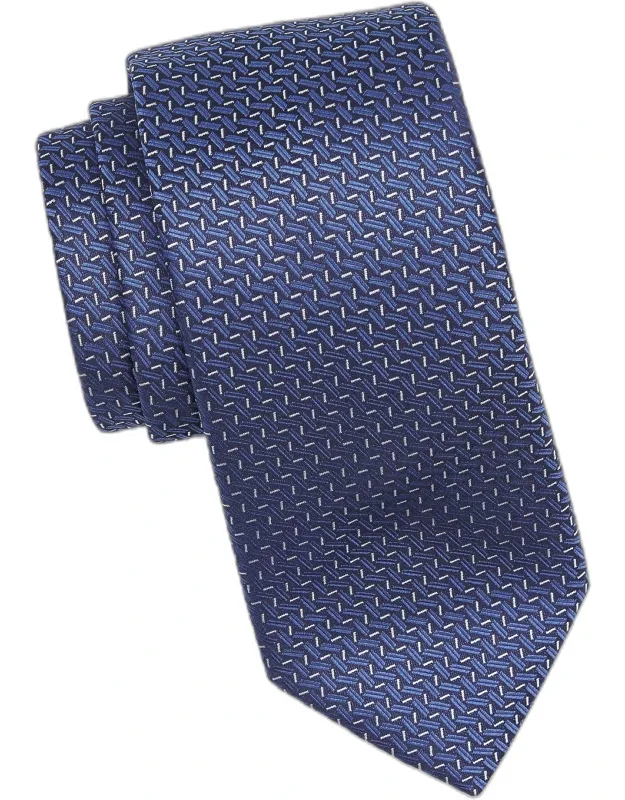 Zigzag Woven Silk Tie