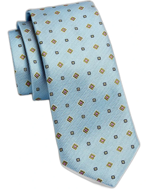 Chevron Medallion Silk Tie