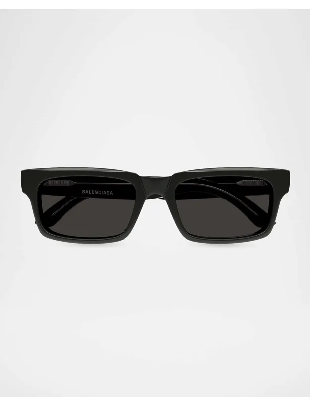 Acetate And Nylon Bridge-logo Rectangle Sunglasses