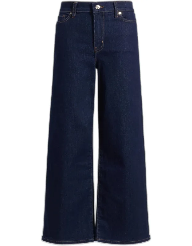 Le Slim Palazzo Crop Jeans - High Rise, Wide Legs