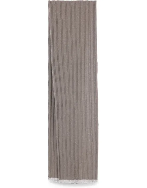 Ribbed-knit Cashmere Scarf