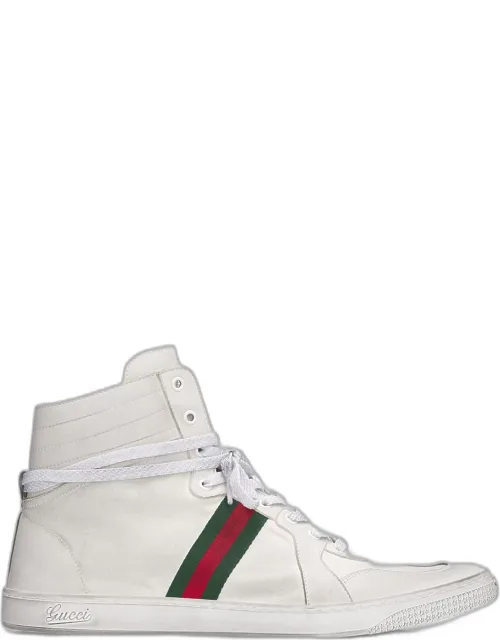 Leather High-top Sneakers