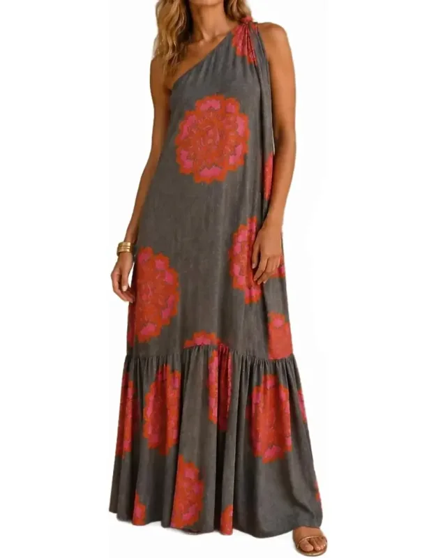 Elysia One-shoulder Maxi Dress