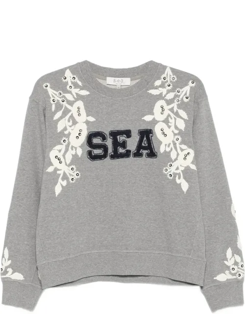 Floral-embroidered Sweatshirt