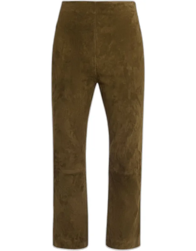Veda Cropped Vegan Suede Pants