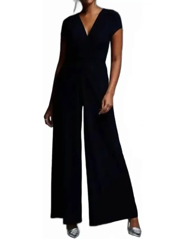 Twist-front Plunge Jumpsuit