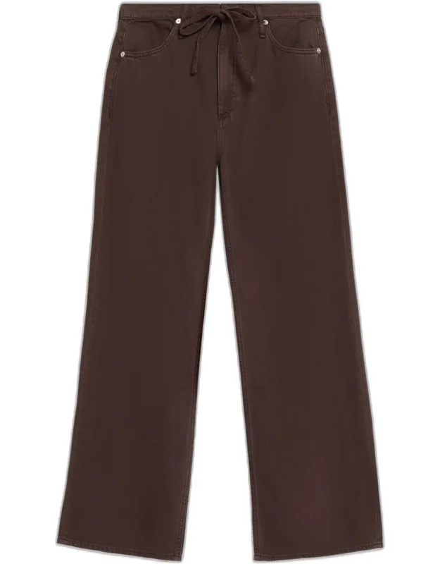 Featherweight Phoebe Drawstring Wide-leg Jeans, Mid-rise, Four-pocket Style