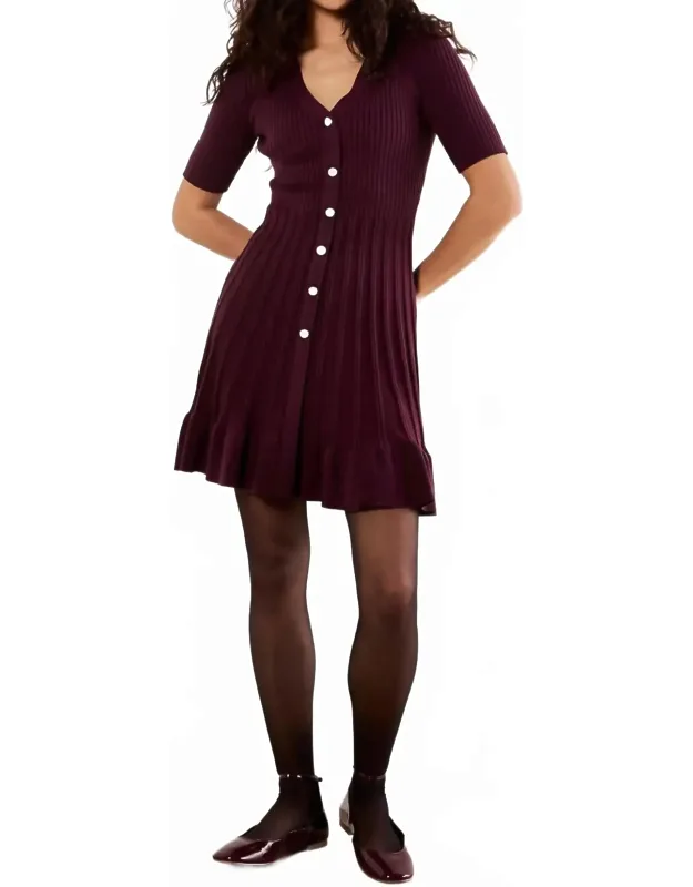 Ribbed Fit & Flare Dress