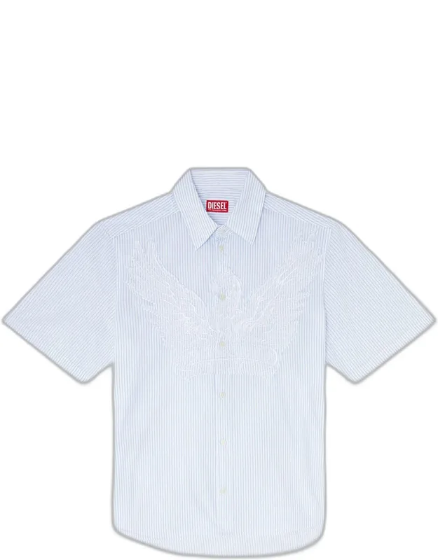 Simply Stripe Phoenix-embroidered Short-sleeve Shirt