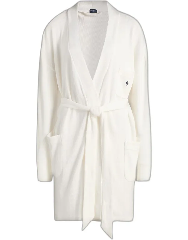 Waffle-knit Cotton-blend Robe