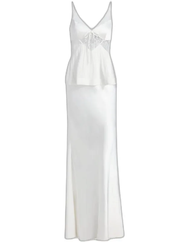 Lace-trim Maxi Dress