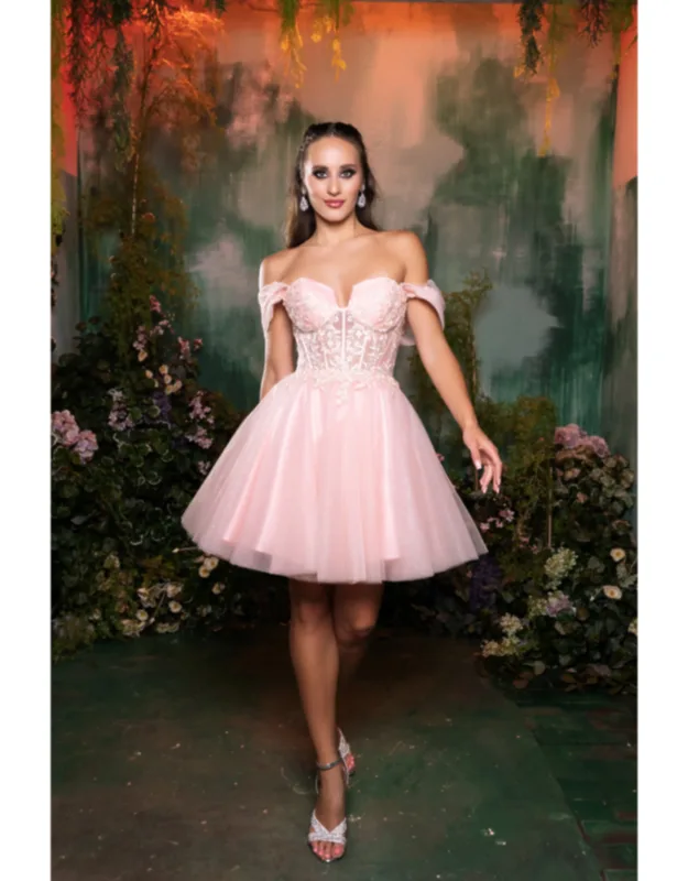 Semi Formal Off The Shoulder A-line Dress