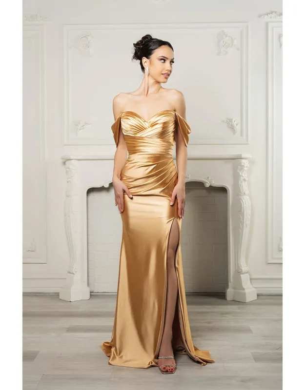 Off-shoulder Sleeveless Formal Dress