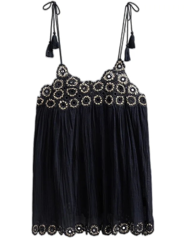 Cotton Embroidered Mini Dress
