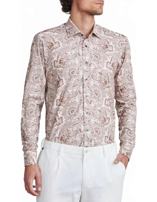 Byron Paisley Print Flex Knit Shirt