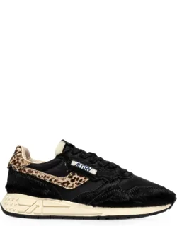 Reelwind Low Leopard-print Pony-hair Sneakers