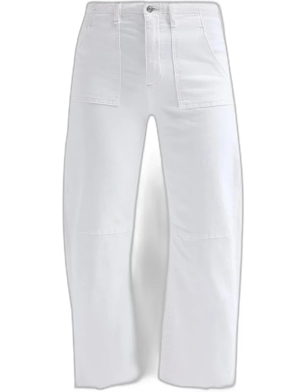 Stretch-cotton Barrel Jeans